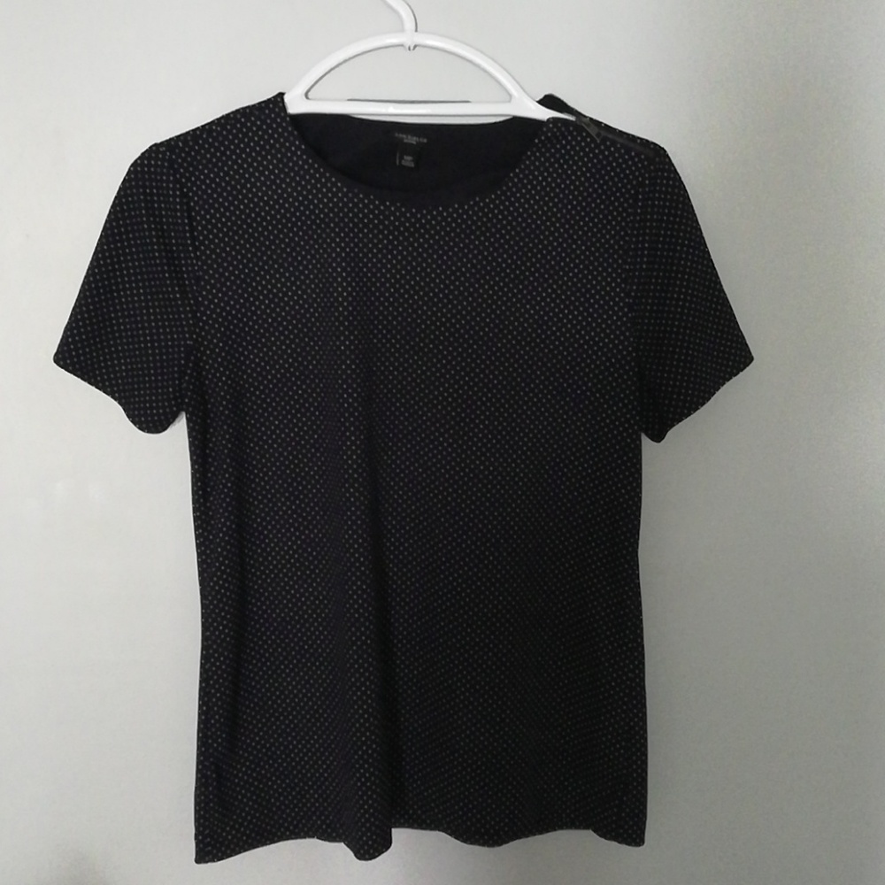 Ann Taylor shirt. Navy with polka dot pattern!
